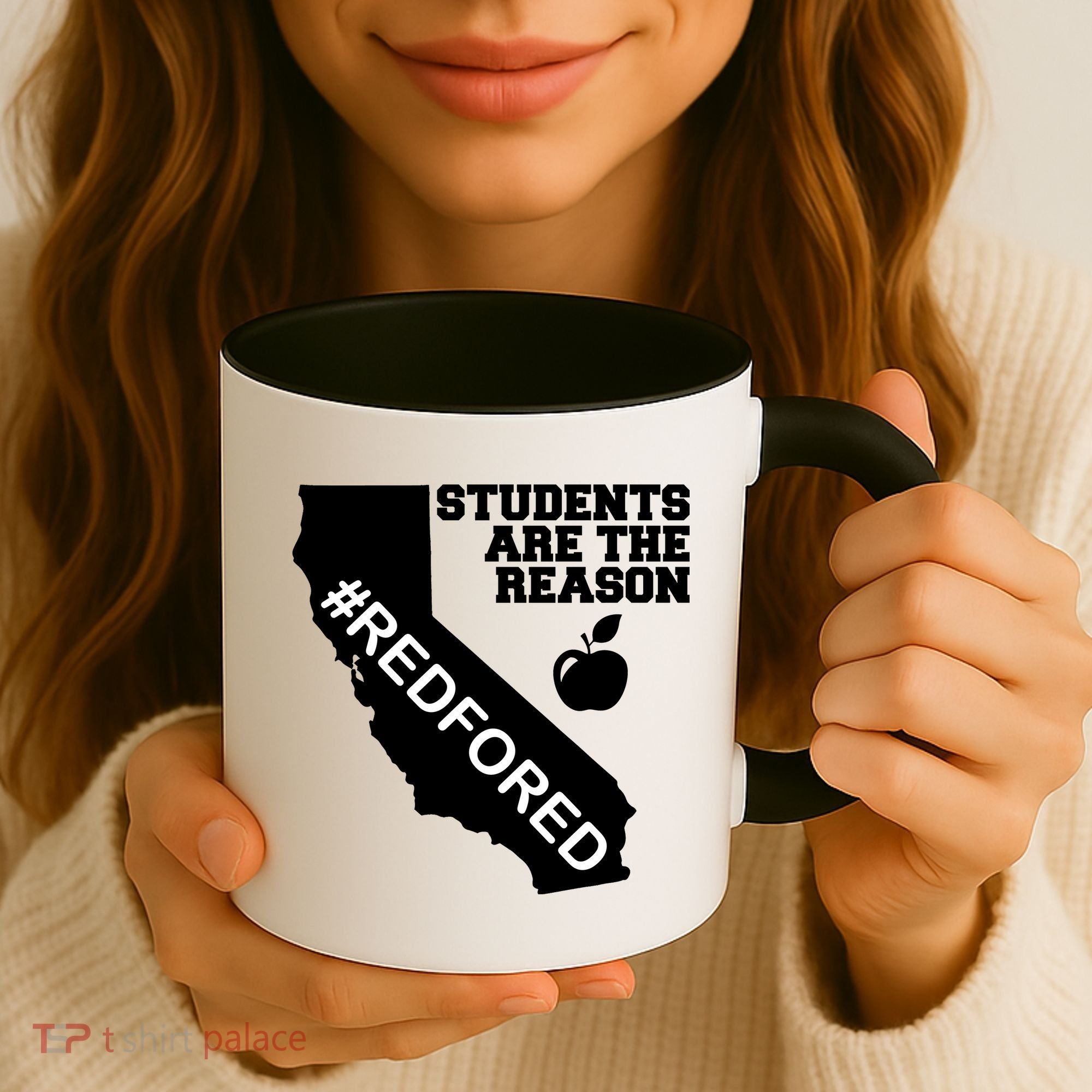 Students Are The Reason Red For Ed California Teacher Coffee Mug