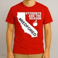 Students Are The Reason Red For Ed California Teacher T-Shirt thumb 3