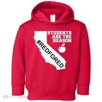 Students Are The Reason Red For Ed California Teacher Toddler Hoodie thumb 0