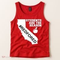 Students Are The Reason Red For Ed California Teacher Tank Top thumb 2