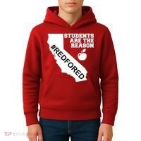 Students Are The Reason Red For Ed California Teacher Kids Hoodie thumb 4