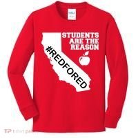 Students Are The Reason Red For Ed California Teacher Kids Long Sleeve Shirt thumb 0