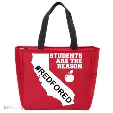 Students Are The Reason Red For Ed California Teacher Tote Bag