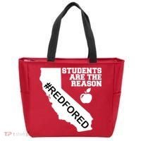 Students Are The Reason Red For Ed California Teacher Tote Bag thumb 0