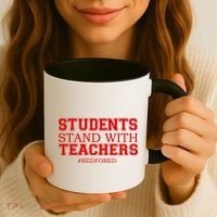 Students Stand With Teachers #RedForEd Coffee Mug thumb 3