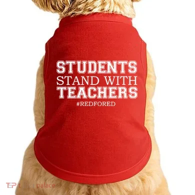 Students Stand With Teachers #RedForEd Doggie Tank