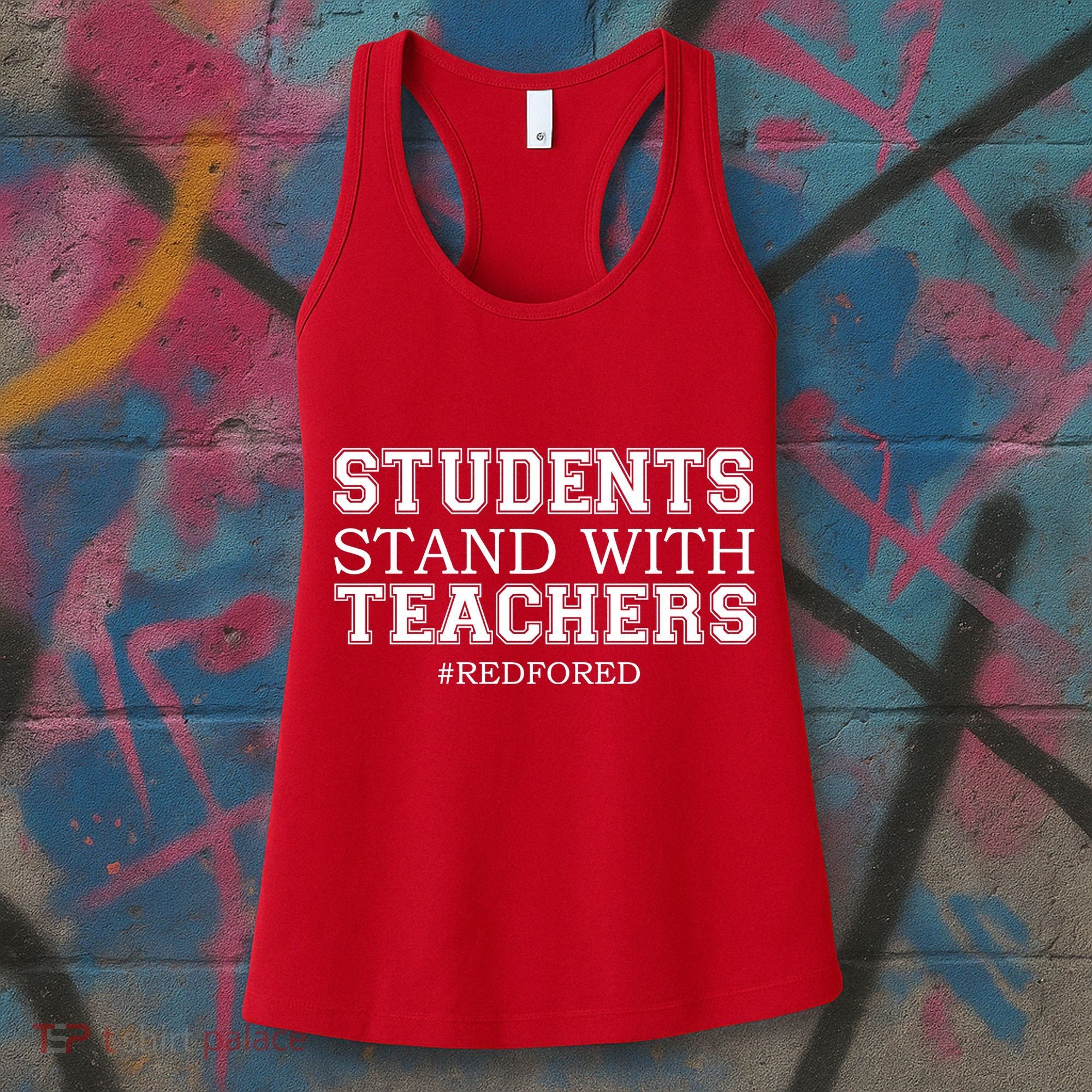 Students Stand With Teachers #RedForEd Women's Tank Top