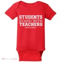 Students Stand With Teachers #RedForEd Baby Bodysuit thumb 0