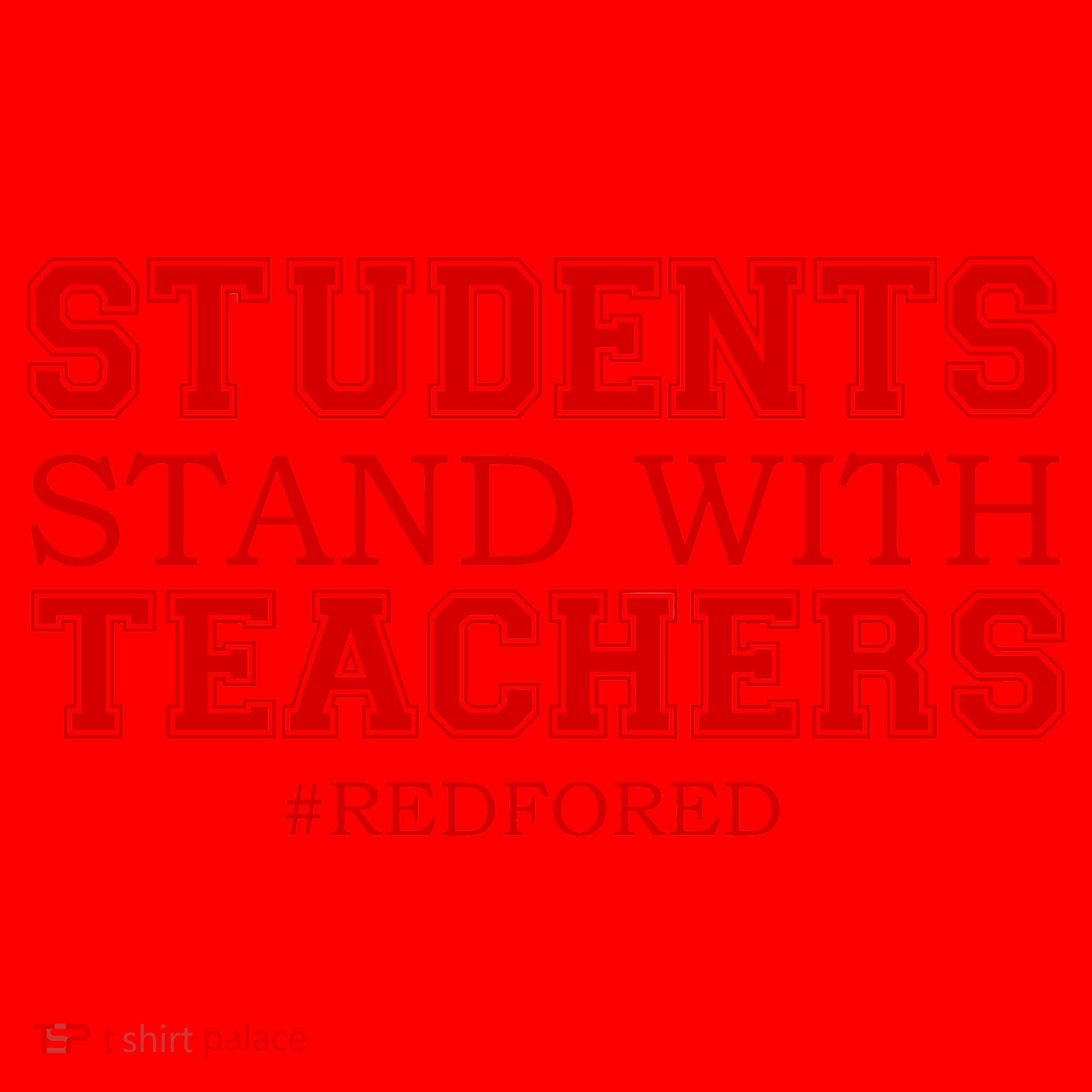 Students Stand With Teachers #RedForEd Santa Hat