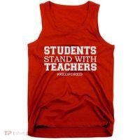 Students Stand With Teachers #RedForEd Tank Top thumb 0