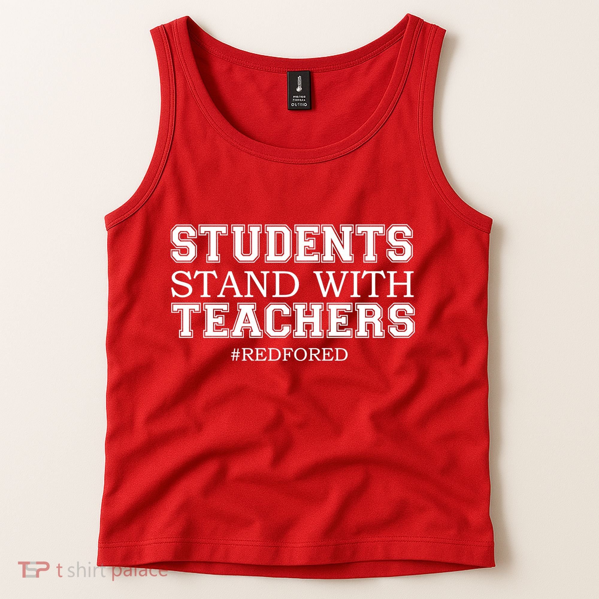 Students Stand With Teachers #RedForEd Tank Top