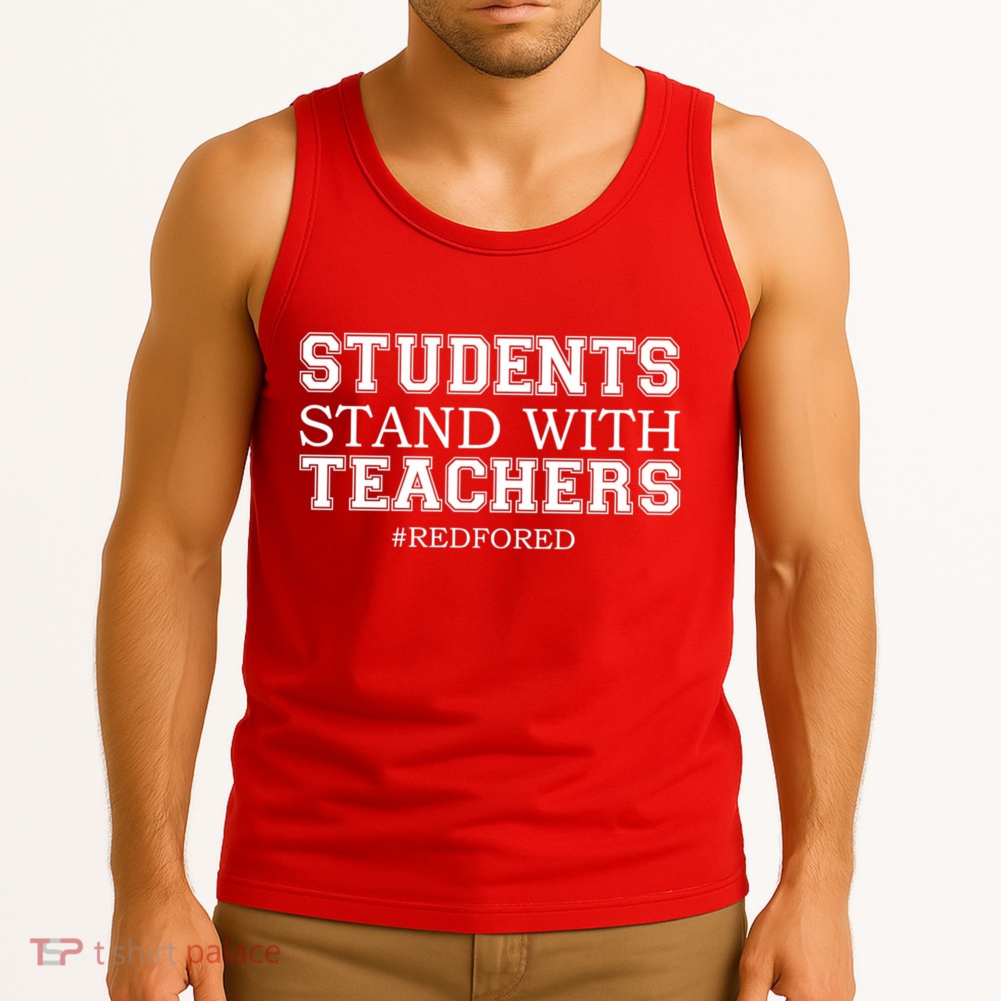 Students Stand With Teachers #RedForEd Tank Top