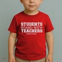 Students Stand With Teachers #RedForEd Toddler T-Shirt thumb 2