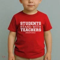 Students Stand With Teachers #RedForEd Toddler T-Shirt thumb 2