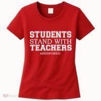 Students Stand With Teachers #RedForEd Women's T-Shirt thumb 0