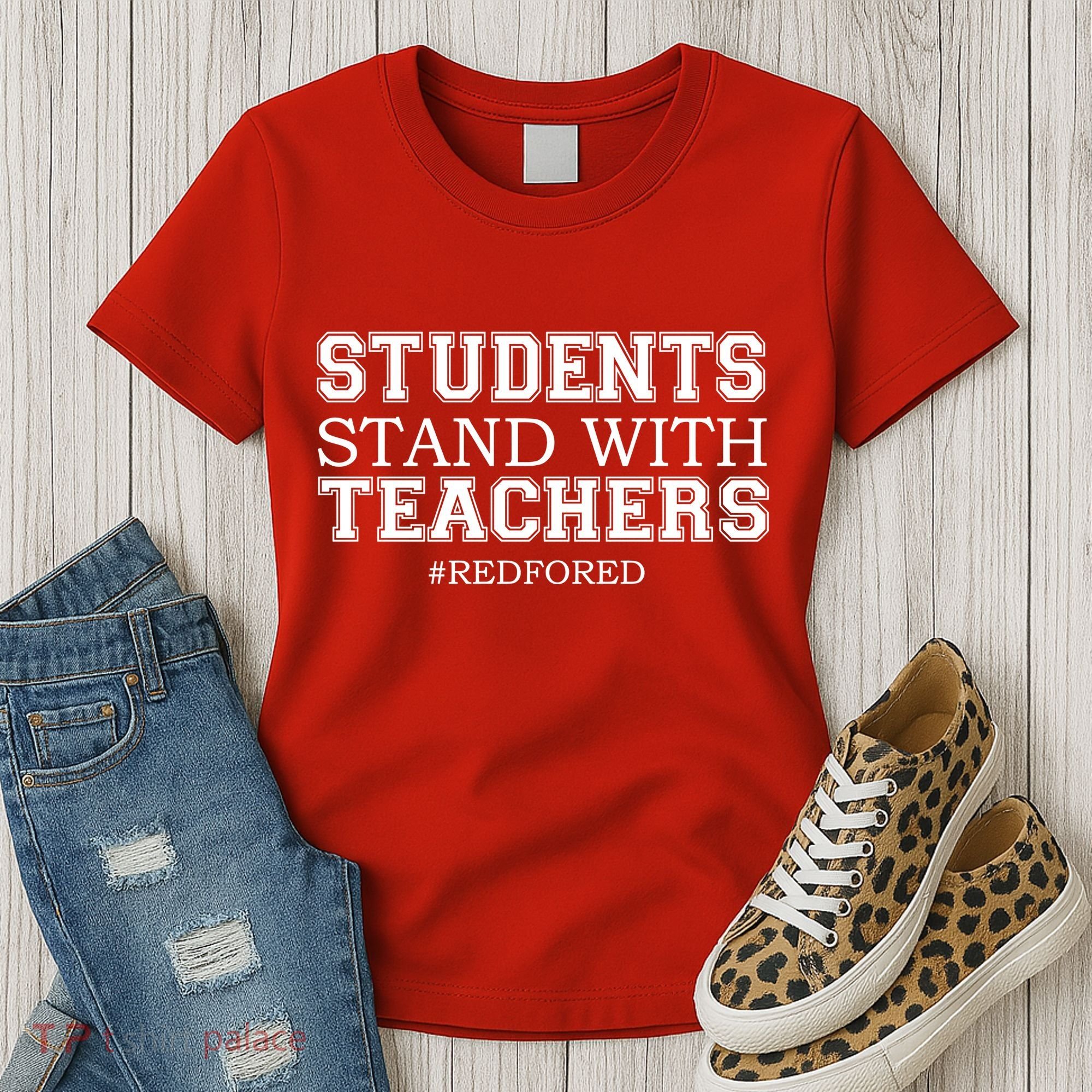 Students Stand With Teachers #RedForEd Women's T-Shirt