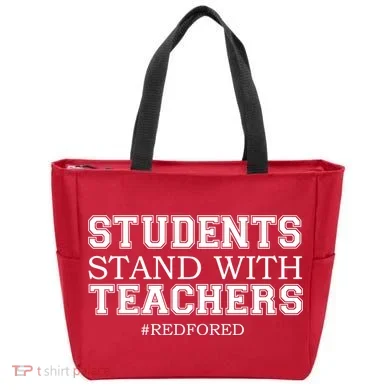 Students Stand With Teachers #RedForEd Tote Bag