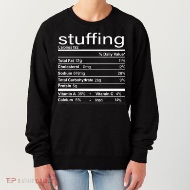 Stuffing Nutritional Facts Funny Thanksgiving Women's Sweatshirt