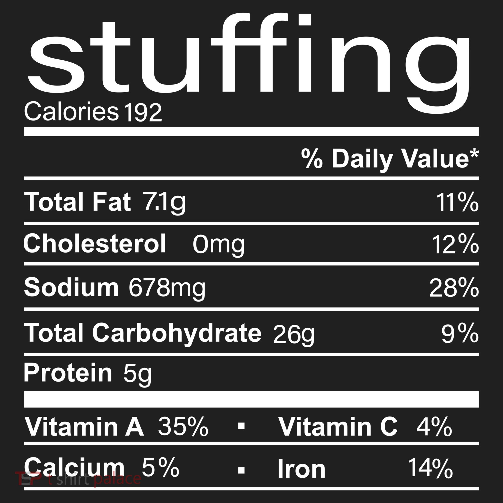 Stuffing Nutritional Facts Funny Thanksgiving Women's Sweatshirt