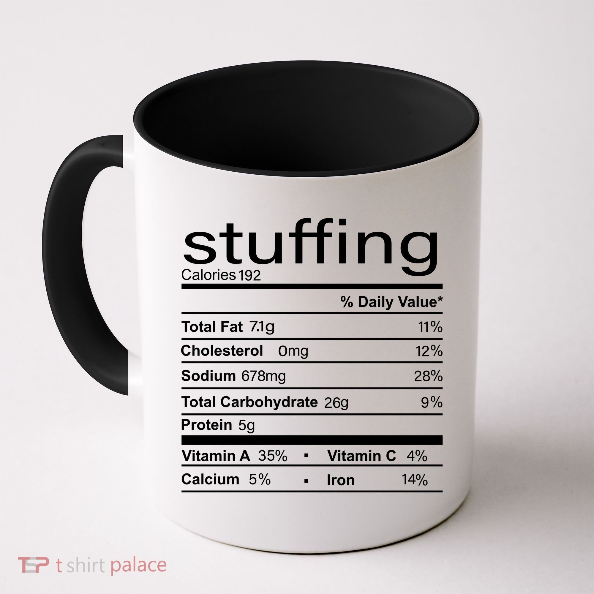 Stuffing Nutritional Facts Funny Thanksgiving Coffee Mug