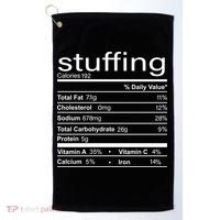 Stuffing Nutritional Facts Funny Thanksgiving Golf Towel thumb 0