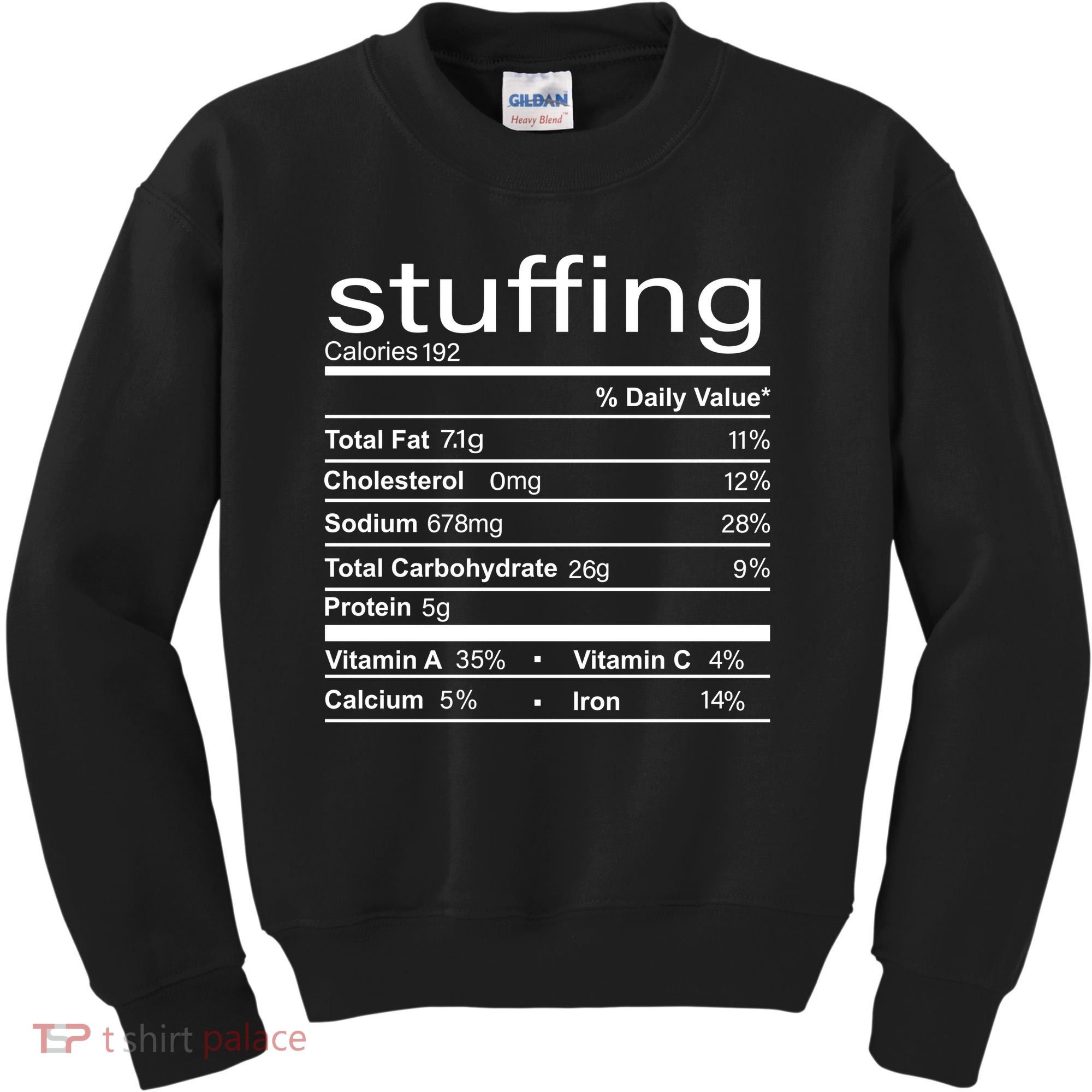 Stuffing Nutritional Facts Funny Thanksgiving Kids Sweatshirt