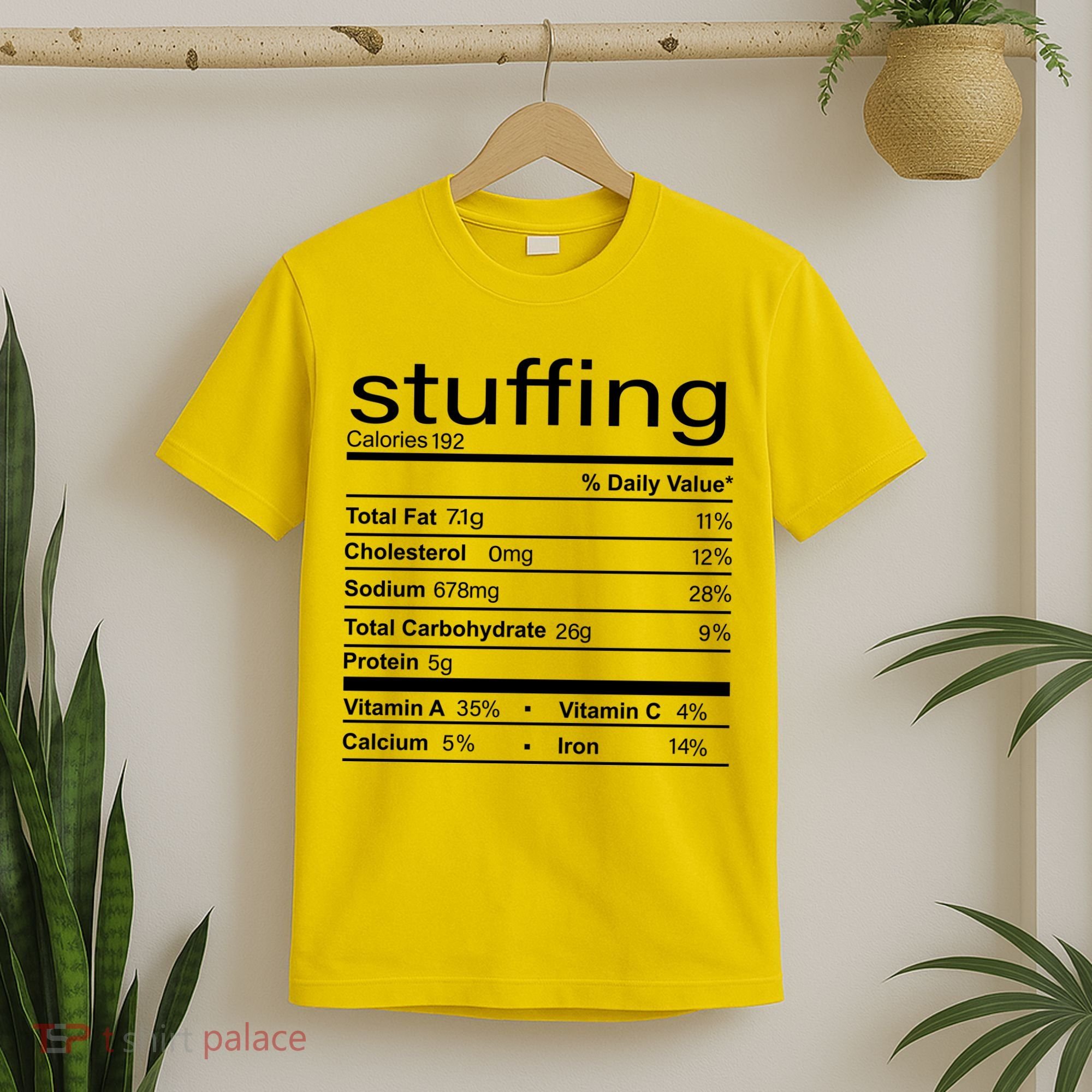 Stuffing Nutritional Facts Funny Thanksgiving T-Shirt