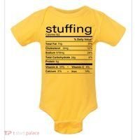 Stuffing Nutritional Facts Funny Thanksgiving Baby Bodysuit thumb 0