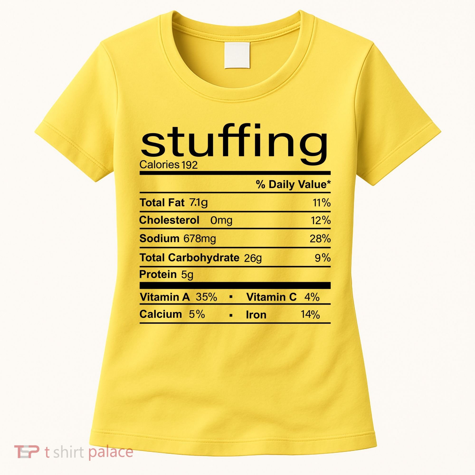 Stuffing Nutritional Facts Funny Thanksgiving Women's T-Shirt