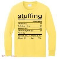 Stuffing Nutritional Facts Funny Thanksgiving Kids Long Sleeve Shirt thumb 0