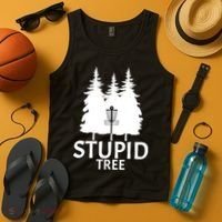 Stupid Tree Disc Golf Tank Top thumb 4