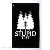 Stupid Tree Disc Golf Golf Towel thumb 0