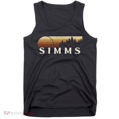 Simms Tx Vintage Evergreen Sunset Eighties Retro Tank Top