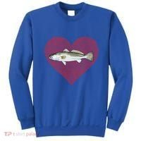 Speckled Trout Valentines Day Fish Love Fingerprint Cool Gift Sweatshirt thumb 0