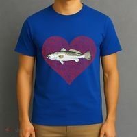 Speckled Trout Valentines Day Fish Love Fingerprint Cool Gift T-Shirt thumb 3