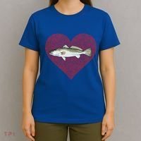 Speckled Trout Valentines Day Fish Love Fingerprint Cool Gift T-Shirt thumb 4