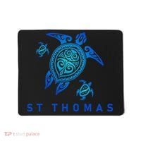 St Thomas Virgin Islands Sea Blue Tribal Turtle Mousepad thumb 0