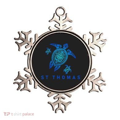 St Thomas Virgin Islands Sea Blue Tribal Turtle Ornament
