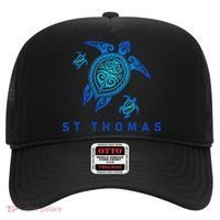 St Thomas Virgin Islands Sea Blue Tribal Turtle Hat thumb 0