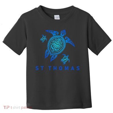 St Thomas Virgin Islands Sea Blue Tribal Turtle Toddler T-Shirt