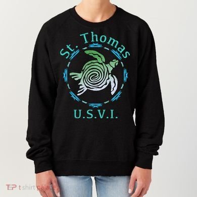 St. Thomas Vintage Tribal Turtle Women's Sweatshirt