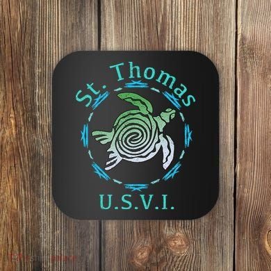 St. Thomas Vintage Tribal Turtle Coaster
