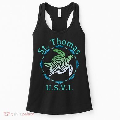 St. Thomas Vintage Tribal Turtle Women's Tank Top