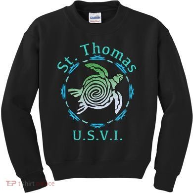 St. Thomas Vintage Tribal Turtle Kids Sweatshirt