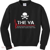 Skull The VA Giving Veterans A Second Chance Kids Sweatshirt thumb 0