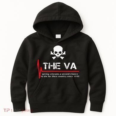 Skull The VA Giving Veterans A Second Chance Kids Hoodie