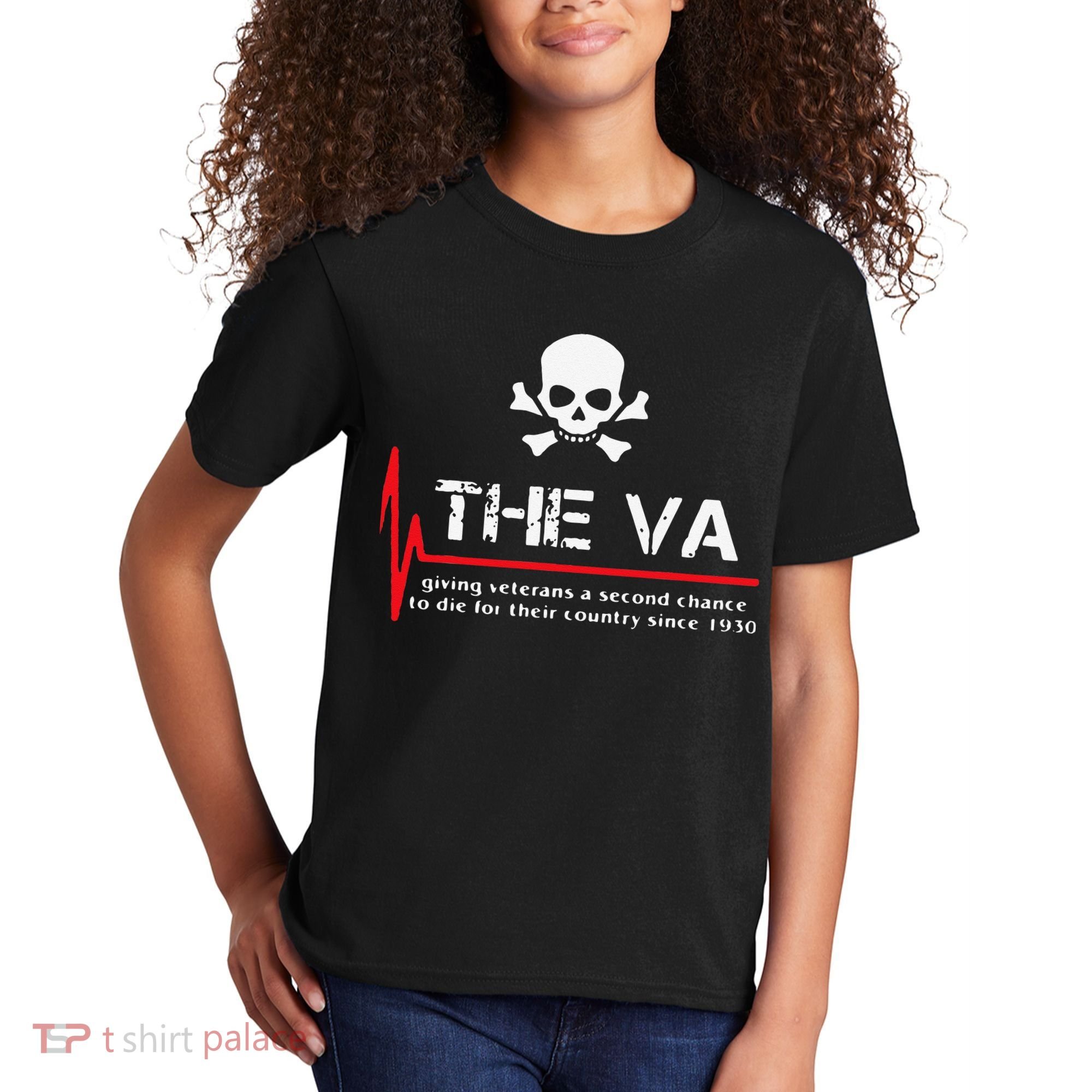 Skull The VA Giving Veterans A Second Chance Kids T-Shirt
