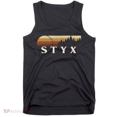 Styx Tx Vintage Evergreen Sunset Eighties Tank Top