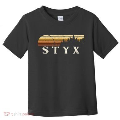 Styx Tx Vintage Evergreen Sunset Eighties Toddler T-Shirt