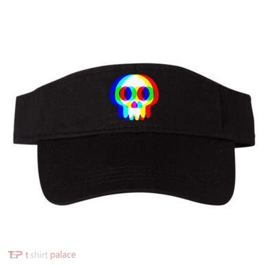 Skull Trippy Vaporwave Halloween Techno Rave Edm Party Visor